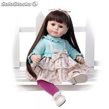 52cm muñeca simulación de la niña con el pelo largo puede vestir