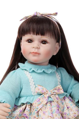 52cm muñeca simulación de la niña con el pelo largo puede vestir - Foto 2