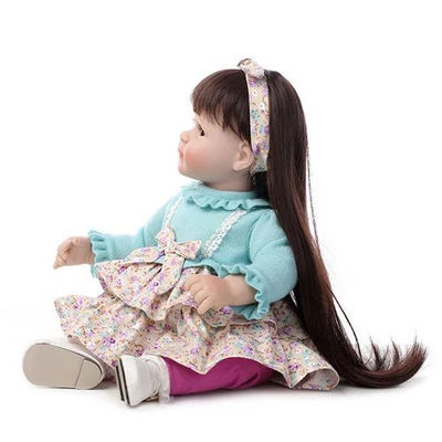 52cm muñeca simulación de la niña con el pelo largo puede vestir - Foto 3