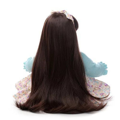52cm muñeca simulación de la niña con el pelo largo puede vestir - Foto 4