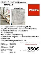 55 Mischpaletten Penny mit Liste / 55 mixed pallets Penny with list