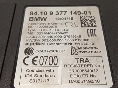 5852972 centralita unidad control telefono / 84109377149 / para bmw serie 3 lim. - Foto 4