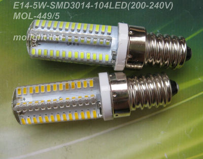 5W E14 Bombilla de maíz LED SMD 3014 AC220V 230V para lámpara de cristal - Foto 2