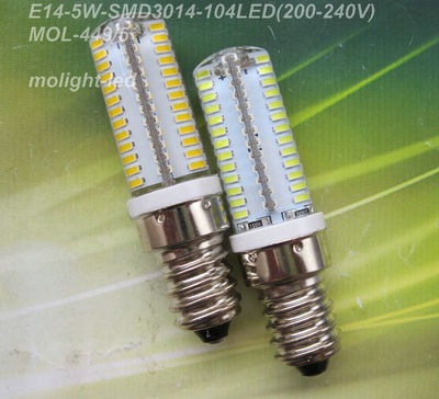 5W E14 Bombilla de maíz LED SMD 3014 AC220V 230V para lámpara de cristal - Foto 4