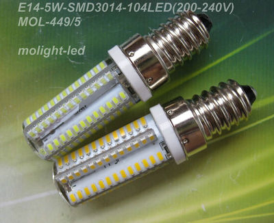 5W E14 Bombilla de maíz LED SMD 3014 AC220V 230V para lámpara de cristal - Foto 5