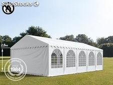 5x10m 2.6m Sides PVC Marquee / Party Tent w. Groundbar, fire resistant white