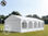 5x10m 2.6m Sides PVC Marquee / Party Tent w. Groundbar, fire resistant white - 1