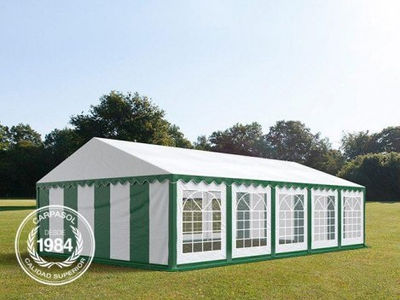 5x10m PVC Marquee / Party Tent, green-white