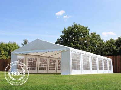 5x10m PVC Marquee / Party Tent, green-white - Foto 2