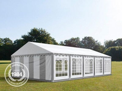 5x10m PVC Marquee / Party Tent, grey-white