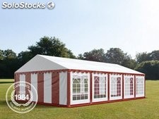 5x10m PVC Marquee / Party Tent, red-white