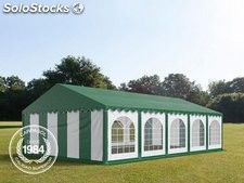 5x10m PVC Marquee / Party Tent w. Groundbar, green-white