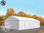 5x10m PVC Storage Tent / Shelter w. Groundbar, fire resistant white - 1