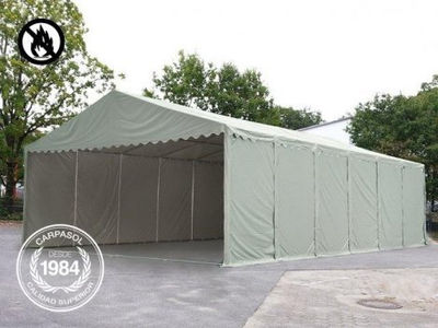5x10m PVC Storage Tent / Shelter w. Groundbar, fire resistant white - Foto 2