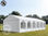 5x12m 2.6m Sides PVC Marquee / Party Tent w. Groundbar, fire resistant white - 1