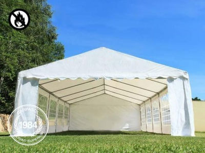 5x12m PVC Marquee / Party Tent, fire resistant white - Foto 3