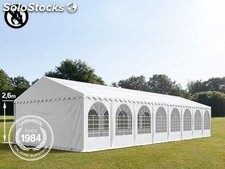 5x16m 2.6m Sides PVC Marquee / Party Tent w. Groundbar, fire resistant white