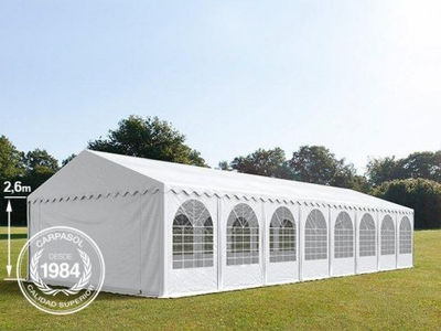 5x16m 2.6m Sides PVC Marquee / Party Tent w. Groundbar, white