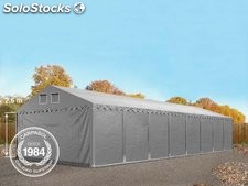 5x16m 2.6m Sides PVC Storage Tent / Shelter w. Groundbar, grey