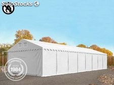 5x20m 2.6m Sides PVC Storage Tent / Shelter w. Groundbar, fire resistant white