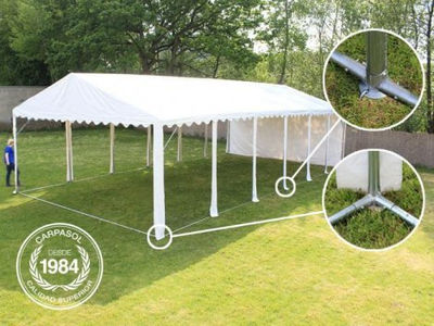 5x24m 2.6m Sides PVC Marquee / Party Tent w. Groundbar, white - Foto 5