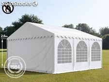5x6m 2.6m Sides PVC Marquee / Party Tent w. Groundbar, fire resistant white