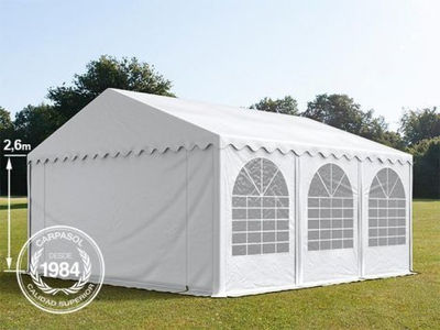 5x6m 2.6m Sides PVC Marquee / Party Tent w. Groundbar, white