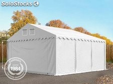 5x6m 2.6m Sides PVC Storage Tent / Shelter w. Groundbar, white
