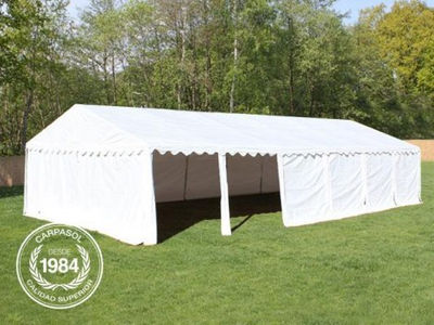 5x6m PVC Storage Tent / Shelter w. Groundbar, white - Foto 3