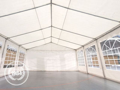 5x8 m Carpa de eventos y fiestas, PVC gris-blanca - Foto 2