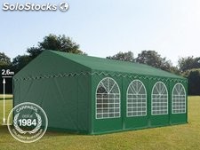 5x8m 2.6m Sides PVC Marquee / Party Tent w. Groundbar, dark green