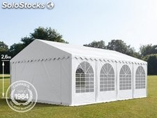 5x8m 2.6m Sides PVC Marquee / Party Tent w. Groundbar, white