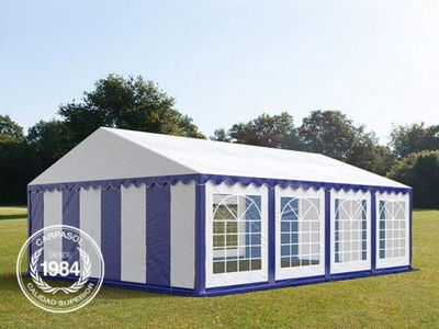 5x8m PVC Marquee / Party Tent, blue-white