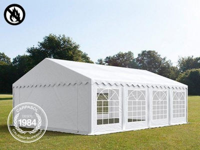 5x8m PVC Marquee / Party Tent, fire resistant white