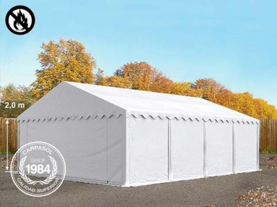 5x8m PVC Storage Tent / Shelter, fire resistant white