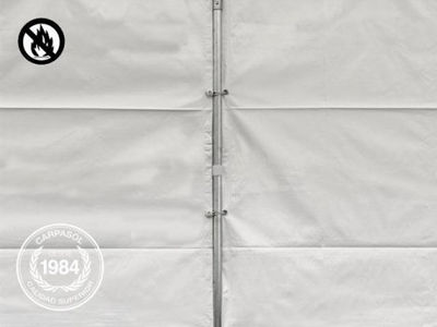 5x8m PVC Storage Tent / Shelter, fire resistant white - Foto 5