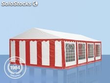 5x8m Tendone per feste, PVC bianco-rosso