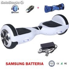 6.5 smart balance hoverboard elettrico scooter ruote skateboard bluetooth bianco