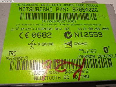 6761247 centralita unidad control telefono / 8785A026 / para mitsubishi asx (GA0 - Foto 4