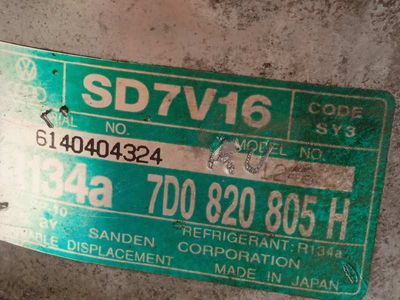 6854968 compresor aire acondicionado / 7D0820805H / para volkswagen lt caja cerr - Foto 5
