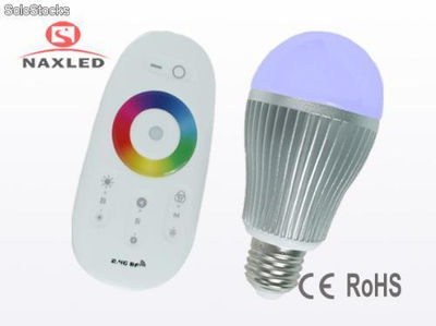 6w rgb color led globe bulb, with remote control, e27 - Foto 2