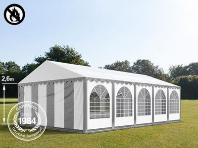 6x10m 2.6m Sides PVC Marquee / Party Tent w. Groundbar, fire resistant