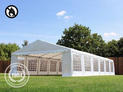6x10m PVC Marquee / Party Tent, fire resistant white - Foto 2