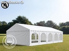 6x10m PVC Marquee / Party Tent w. Groundbar, fire resistant white