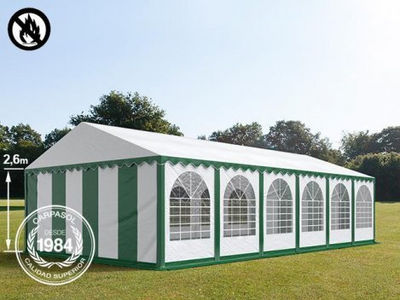 6x12m 2.6m Sides PVC Marquee / Party Tent w. Groundbar, fire resistant