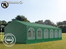 6x12m 2.6m Sides PVC Marquee / Party Tent w. Groundbar, fire resistant dark