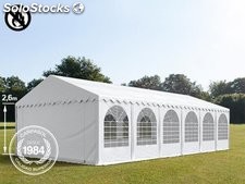 6x12m 2.6m Sides PVC Marquee / Party Tent w. Groundbar, fire resistant white