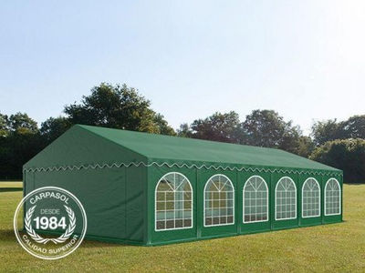6x12m PVC Marquee / Party Tent w. Groundbar, dark green