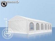 6x12m PVC Marquee / Party Tent w. Groundbar, fire resistant white