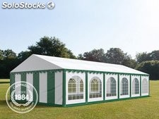 6x12m PVC Marquee / Party Tent w. Groundbar, green-white